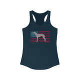 American Flag Greyhound Women's Racerback Tank - Grey Lives Matter Shop