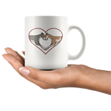 Greyhound Love Heart 11oz Mug - Grey Lives Matter Shop