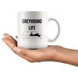 Greyhound Life or Adopt Don't Shop 11oz Mug - Grey Lives Matter Shop