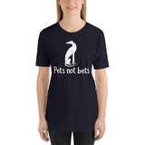 Pets Not Bets Sitting Grey - Short-Sleeve Unisex T-Shirt - Grey Lives Matter Shop