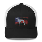 American Greyhound Custom Embroidered Trucker Cap - Grey Lives Matter Shop