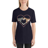 Greyhound Love Heart Short-Sleeve Unisex T-Shirt, SCH - Grey Lives Matter Shop