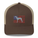 American Greyhound Custom Embroidered Trucker Cap - Grey Lives Matter Shop