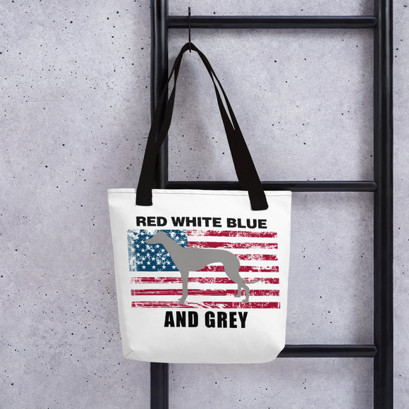 Red, White, Blue, And Grey Tote bag - Grey Lives Matter Shop