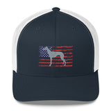 American Greyhound Custom Embroidered Trucker Cap - Grey Lives Matter Shop