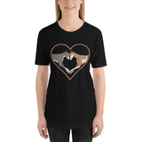 Greyhound Love Heart Short-Sleeve Unisex T-Shirt, SCH - Grey Lives Matter Shop