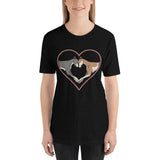 Greyhound Love Heart Short-Sleeve Unisex T-Shirt, SCH - Grey Lives Matter Shop