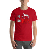 Pets Not Bets Standing Grey - Short-Sleeve Unisex T-Shirt - Grey Lives Matter Shop