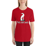 Pets Not Bets Sitting Grey - Short-Sleeve Unisex T-Shirt - Grey Lives Matter Shop