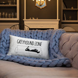 Greyhound Zone Throw Pillow - Grey Lives Matter Shop