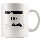 Greyhound Life or Adopt Don't Shop 11oz Mug - Grey Lives Matter Shop