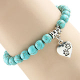 Turquoise Vintage Look Heart Paw Pendant - Grey Lives Matter Shop