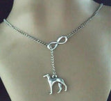 Infinity Greyhound Dog Fashion Vintage Silver Necklace - Grey Lives Matter Shop