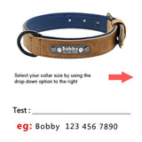 Personalized Custom Leather Dog Collar With Name ID Tag For Small Medium Large Dogs - Grey Lives Matter Shop