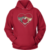 Greyhound Love Heart Unisex Hoodie - Grey Lives Matter Shop