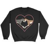 Greyhound Love Heart Crewneck Sweatshirt - Grey Lives Matter Shop