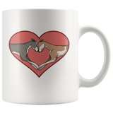 Greyhound Love Heart 11oz Mug - Grey Lives Matter Shop