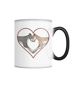 Greyhound Love Heart Color Changing Mug - Grey Lives Matter Shop
