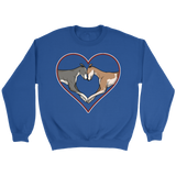 Greyhound Love Heart Crewneck Sweatshirt - Grey Lives Matter Shop