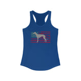 American Flag Greyhound Women's Racerback Tank - Grey Lives Matter Shop