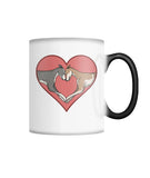 Greyhound Love Heart Color Changing Mug With Pink Heart - Grey Lives Matter Shop