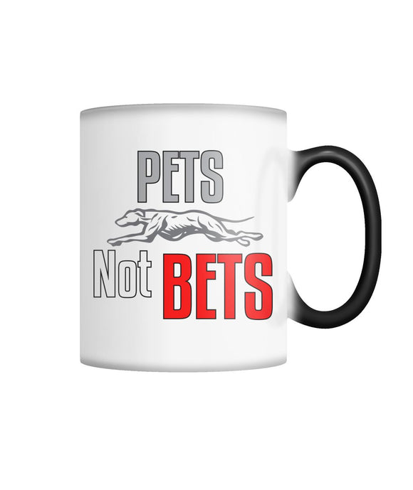 Pets Not Bets Running Greyhound Color Changing Mug - Grey Lives Matter Shop