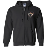 Greyhound Love Heart Custom Embroidered Zip Hoodie - Grey Lives Matter Shop