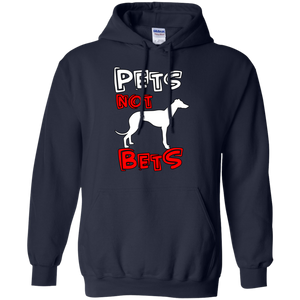 Pets Not Bets Red and White Pullover Hoodie - Grey Lives Matter Shop