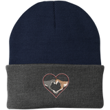 Greyhound Love Heart Custom Embroidered Knit Cap - Grey Lives Matter Shop