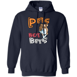 Pets Not Bets Cartoon Pullover Hoodie - Grey Lives Matter Shop