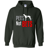 Pets Not Bets Standing Greyhound Pullover Hoodie - Grey Lives Matter Shop