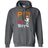 Pets Not Bets Cartoon Pullover Hoodie - Grey Lives Matter Shop