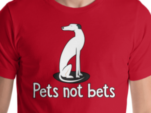 Pets Not Bets Sitting Grey - Short-Sleeve Unisex T-Shirt - Grey Lives Matter Shop