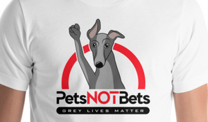 Pets Not Bets Red Arch - Short-Sleeve Unisex T-Shirt - Grey Lives Matter Shop