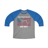 Red White Blue And Grey American Greyhound Baseball T-Shirt (Unisex) - Grey Lives Matter Shop