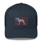 American Greyhound Custom Embroidered Trucker Cap - Grey Lives Matter Shop