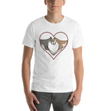 Greyhound Love Heart Short-Sleeve Unisex T-Shirt, WCH - Grey Lives Matter Shop