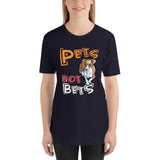 Pets Not Bets - Cartoon Style Short-Sleeve Unisex T-Shirt - Grey Lives Matter Shop