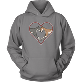 Greyhound Love Heart Unisex Hoodie - Grey Lives Matter Shop