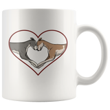 Greyhound Love Heart 11oz Mug - Grey Lives Matter Shop